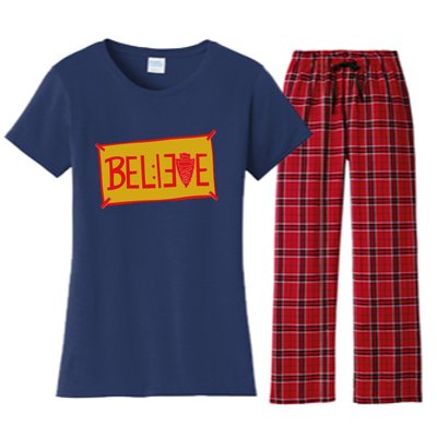 13 Seconds Chiefs Believe 13 Seconds 20 Women's Flannel Pajama Set