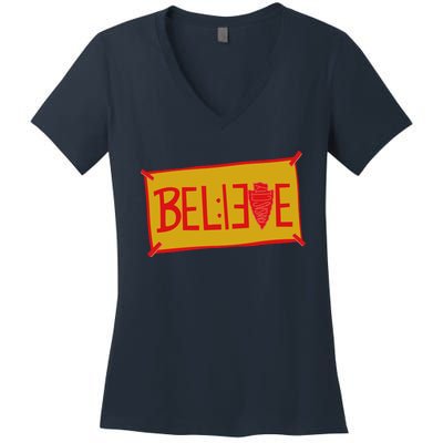 13 Seconds Chiefs Believe 13 Seconds 20 Women's V-Neck T-Shirt