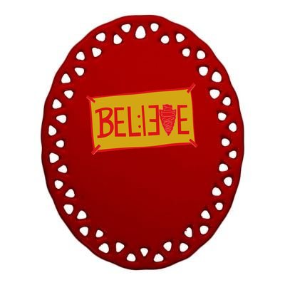 13 Seconds Chiefs Believe 13 Seconds 20 Ceramic Oval Ornament