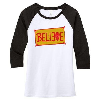 13 Seconds Chiefs Believe 13 Seconds 20 Women's Tri-Blend 3/4-Sleeve Raglan Shirt