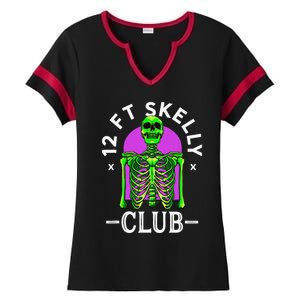 12ft Skelly Club Halloween 12 Foot Skeleton Appreciation Ladies Halftime Notch Neck Tee