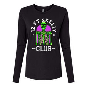 12ft Skelly Club Halloween 12 Foot Skeleton Appreciation Womens Cotton Relaxed Long Sleeve T-Shirt