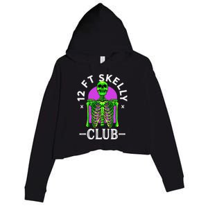 12ft Skelly Club Halloween 12 Foot Skeleton Appreciation Crop Fleece Hoodie