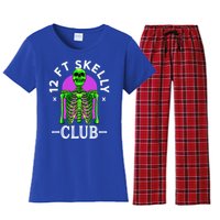 12ft Skelly Club Halloween 12 Foot Skeleton Appreciation Women's Flannel Pajama Set