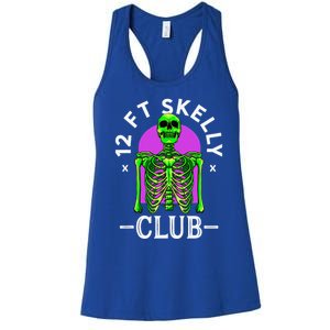 12ft Skelly Club Halloween 12 Foot Skeleton Appreciation Women's Racerback Tank