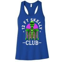 12ft Skelly Club Halloween 12 Foot Skeleton Appreciation Women's Racerback Tank