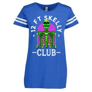 12ft Skelly Club Halloween 12 Foot Skeleton Appreciation Enza Ladies Jersey Football T-Shirt