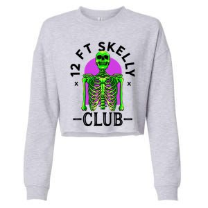 12ft Skelly Club Halloween 12 Foot Skeleton Appreciation Cropped Pullover Crew