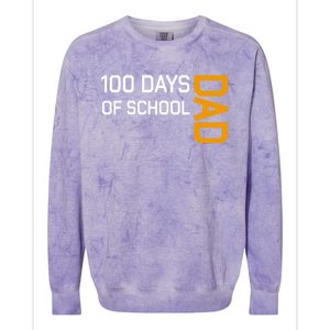 100th School Day 2025 Dad Colorblast Crewneck Sweatshirt