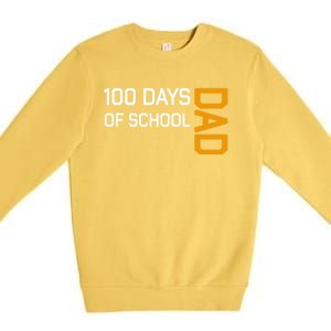 100th School Day 2025 Dad Premium Crewneck Sweatshirt