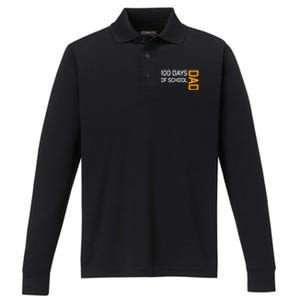 100th School Day 2025 Dad Performance Long Sleeve Polo