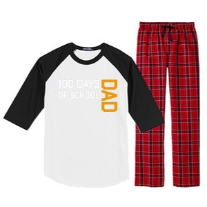 100th School Day 2025 Dad Raglan Sleeve Pajama Set