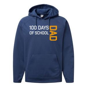 100th School Day 2025 Dad Performance Fleece Hoodie