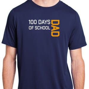 100th School Day 2025 Dad Adult ChromaSoft Performance T-Shirt