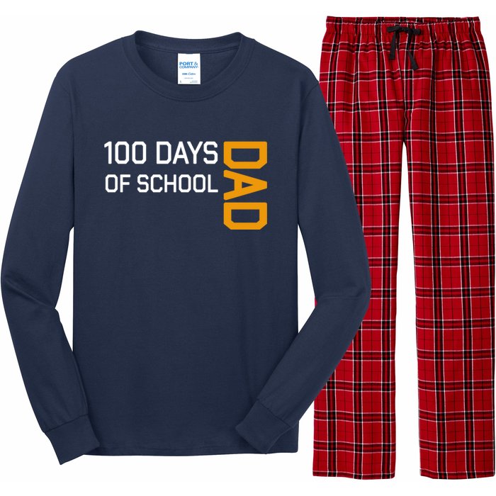 100th School Day 2025 Dad Long Sleeve Pajama Set