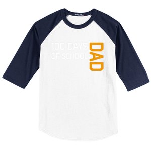 100th School Day 2025 Dad Baseball Sleeve Shirt