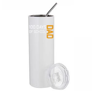 100th School Day 2025 Dad Stainless Steel Tumbler