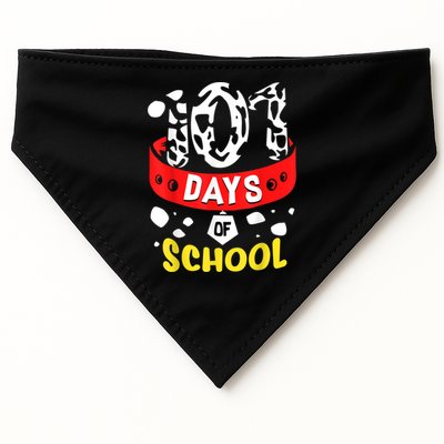 101 School Days Gift Dalmatian Dog 100th Sayings USA-Made Doggie Bandana