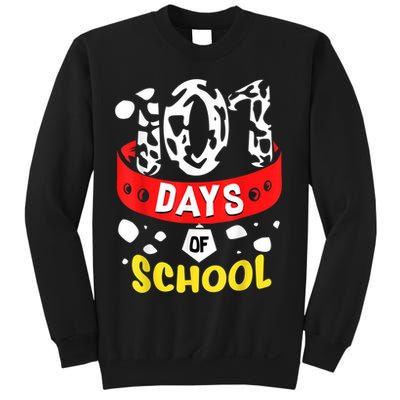 101 School Days Gift Dalmatian Dog 100th Sayings Sweatshirt