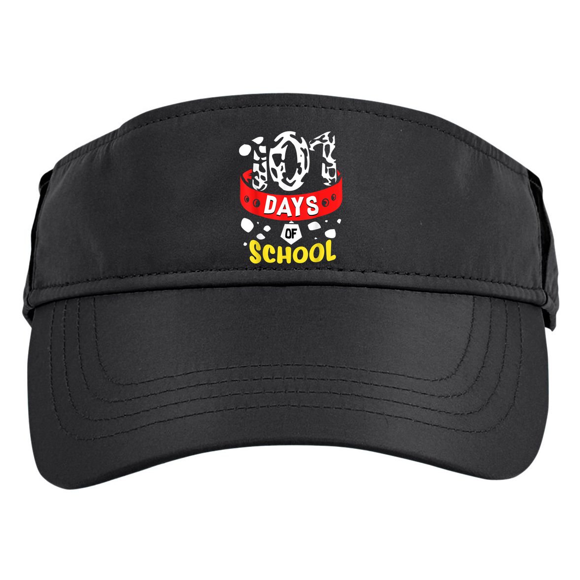 101 School Days Gift Dalmatian Dog 100th Sayings Adult Drive Performance Visor