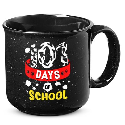 101 School Days Gift Dalmatian Dog 100th Sayings 15oz Campfire Ceramic Mug