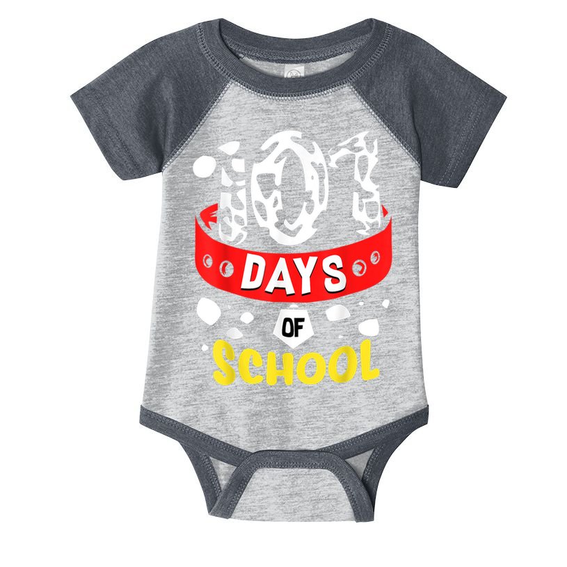 101 School Days Gift Dalmatian Dog 100th Sayings Infant Baby Jersey Bodysuit