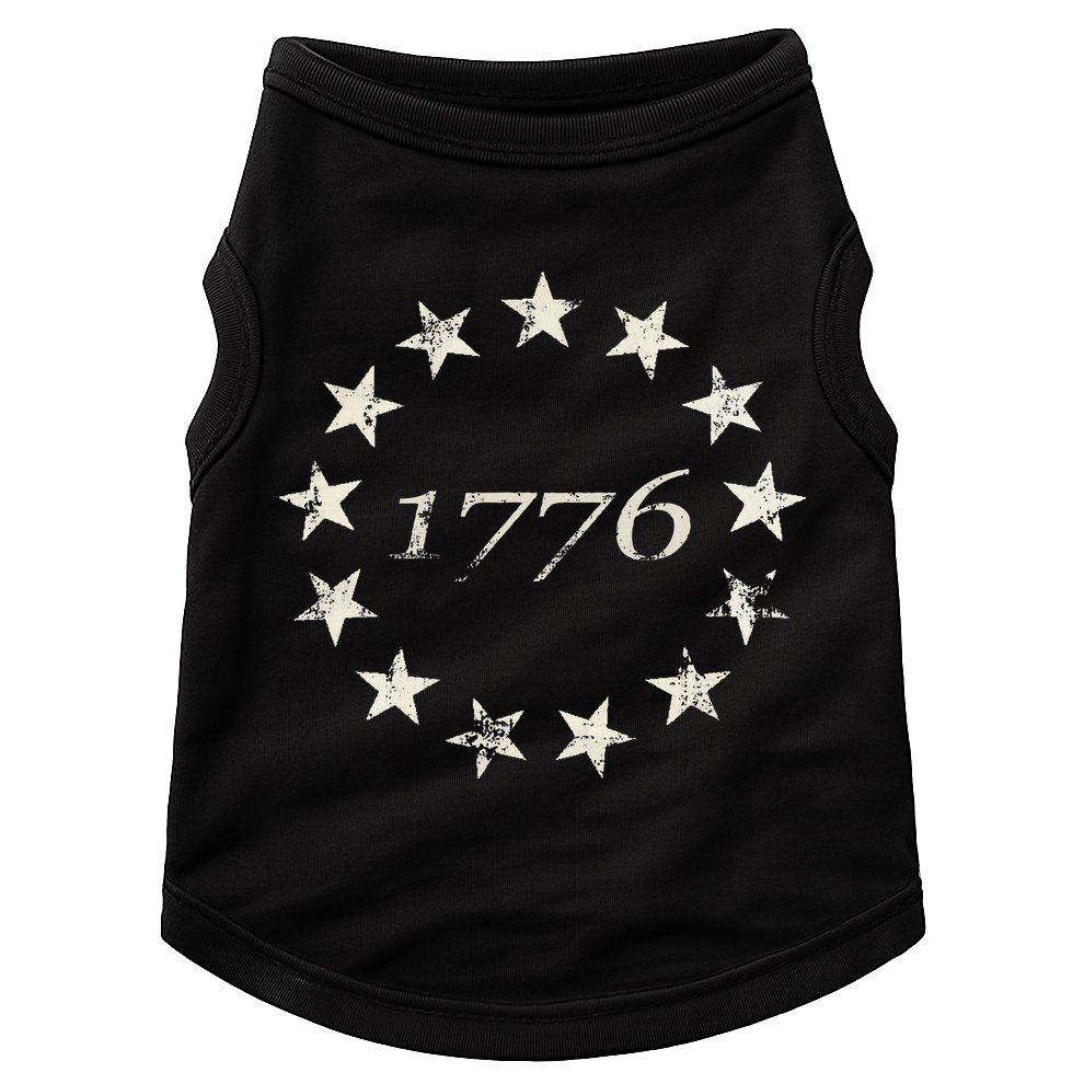 13 Star Flag Betsy Ross Distressed American Flag 1776 Doggie Tank