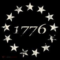 13 Star Flag Betsy Ross Distressed American Flag 1776 Poster