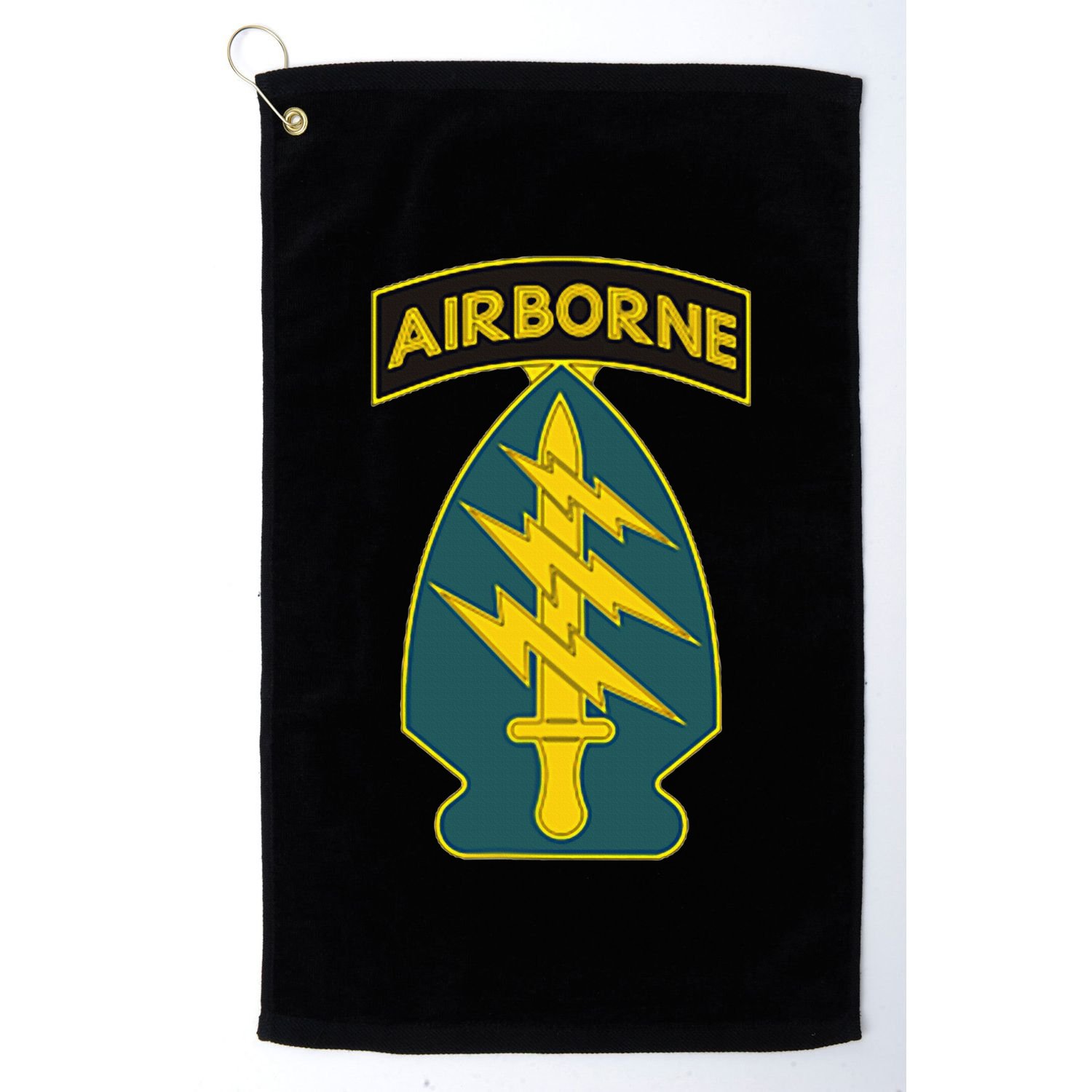 1st Special Forces Green Beret Airborne Sf Veteran Golf Towel