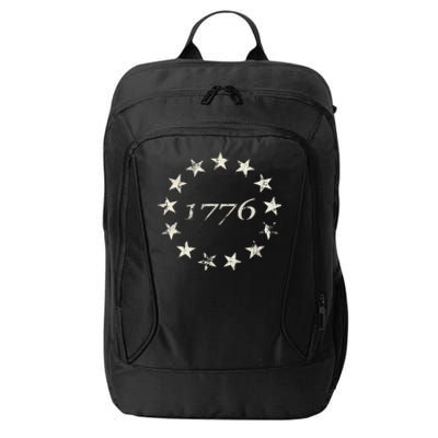 13 Star Flag Betsy Ross Distressed American Flag 1776 City Backpack