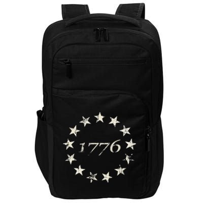 13 Star Flag Betsy Ross Distressed American Flag 1776 Impact Tech Backpack