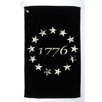 13 Star Flag Betsy Ross Distressed American Flag 1776 Platinum Collection Golf Towel