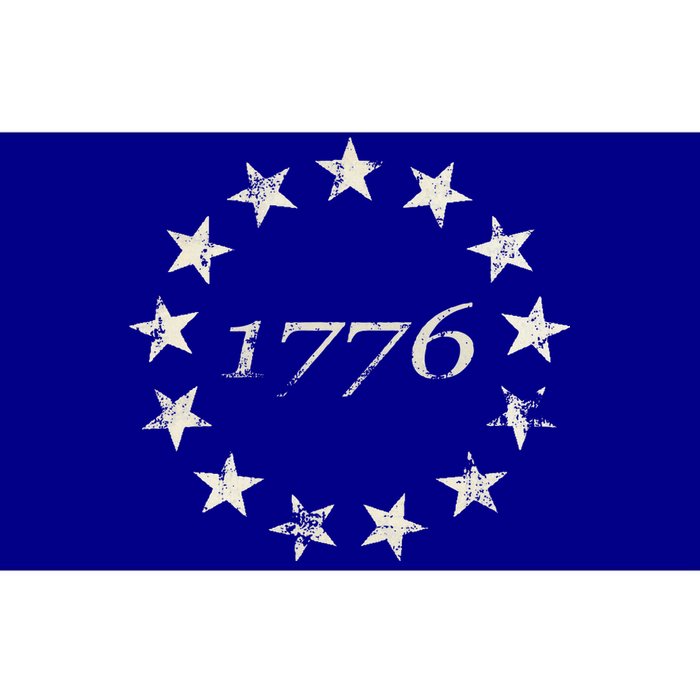 13 Star Flag Betsy Ross Distressed American Flag 1776 Bumper Sticker