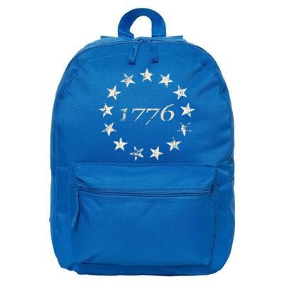 13 Star Flag Betsy Ross Distressed American Flag 1776 16 in Basic Backpack