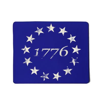 13 Star Flag Betsy Ross Distressed American Flag 1776 Mousepad