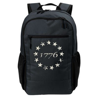 13 Star Flag Betsy Ross Distressed American Flag 1776 Daily Commute Backpack