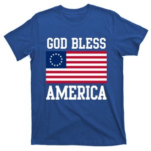 13 Star Flag Usa Betsy Ross God Bless America 4th Of July Gift T-Shirt