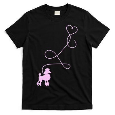 1950's Sock Hop Costume Dog Cute Poodle Heart T-Shirt