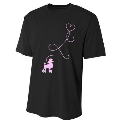 1950's Sock Hop Costume Dog Cute Poodle Heart Performance Sprint T-Shirt