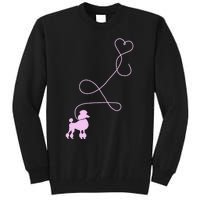 1950's Sock Hop Costume Dog Cute Poodle Heart Tall Sweatshirt