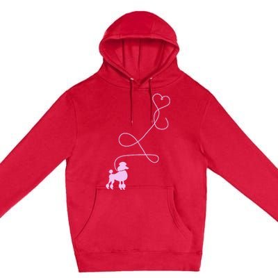 1950's Sock Hop Costume Dog Cute Poodle Heart Premium Pullover Hoodie