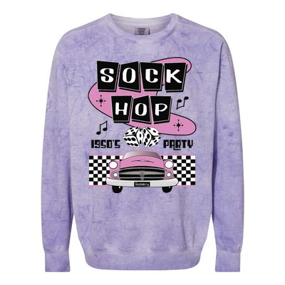 1950s Sock Hop Dance Party Retro 50s Costume Rockabilly Colorblast Crewneck Sweatshirt