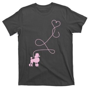 1950s Sock Hop Costume Dog Cute Poodle Heart T-Shirt