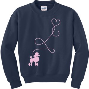 1950s Sock Hop Costume Dog Cute Poodle Heart Kids Sweatshirt