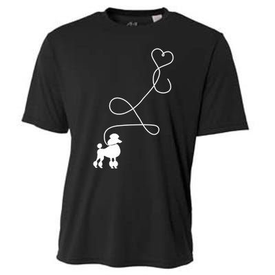 1950's Sock Hop Costume Gift Dog Cute Poodle Heart Cooling Performance Crew T-Shirt