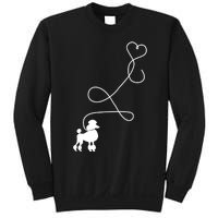 1950's Sock Hop Costume Gift Dog Cute Poodle Heart Sweatshirt