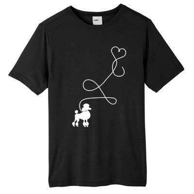 1950's Sock Hop Costume Gift Dog Cute Poodle Heart Tall Fusion ChromaSoft Performance T-Shirt