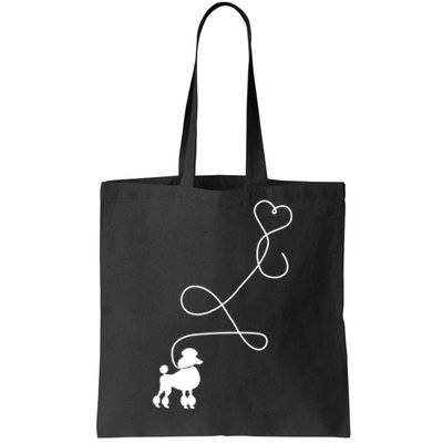 1950's Sock Hop Costume Gift Dog Cute Poodle Heart Tote Bag