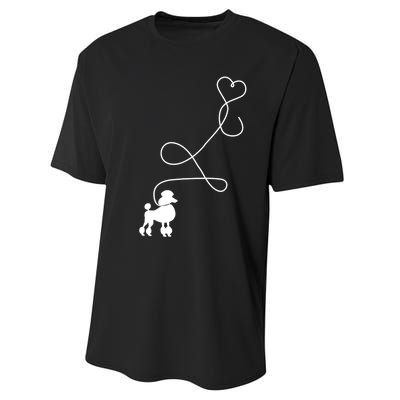 1950's Sock Hop Costume Gift Dog Cute Poodle Heart Performance Sprint T-Shirt