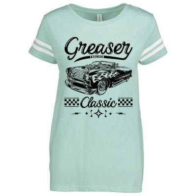 1950s Sock Hop Costume Retro 50s Vintage Rockabilly Greaser Enza Ladies Jersey Football T-Shirt